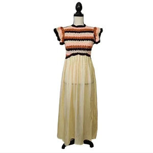 Hannah Artwear Crochet Maxi Leda Harriet Silk Dress